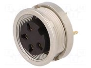 Connector: M16; socket; female; PIN: 4; 5A; 250V; soldering; IP40 LUMBERG