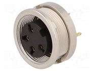 Connector: M16; socket; female; PIN: 4; 5A; 250V; soldering; IP40 LUMBERG