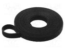 Tape: hook and loop; W: 10mm; L: 5m; rubber; black TESA