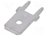 Terminal: flat; 6.4mm; 0.8mm; male; THT; brass; tinned; straight KEYSTONE