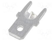 Terminal: flat; 5.2mm; 0.8mm; male; THT; brass; tinned; straight KEYSTONE