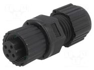 Connector: M12; plug; PIN: 5; female; 60V; straight; IP67,IP68; 4A AMPHENOL LTW