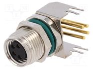 Connector: M8; female; PIN: 4; angled 90°; socket; 4A; IP68; 30V AMPHENOL LTW