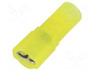 Terminal: flat; 6.4mm; 0.8mm; female; crimped; for cable; insulated KEYSTONE