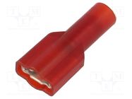 Terminal: flat; 6.4mm; 0.8mm; female; crimped; for cable; insulated KEYSTONE