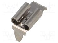 Terminal: flat; 4.8mm; 0.5mm; female; THT; brass; tinned; angled 90° KEYSTONE