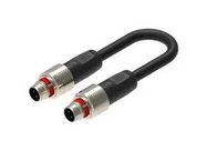 SENSOR CORD, 4P M12 PLUG-PLUG, BLK, 3M