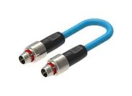SENSOR CORD, 8P M12 PLUG-PLUG, BLU, 2M