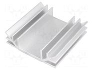 Heatsink: extruded; U; L: 70mm; W: 70mm; H: 19mm; aluminium STONECOLD