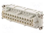 Connector: HDC; contact insert; female; GWconnect; PIN: 24; 16A MOLEX