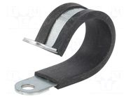 Fixing clamp; ØBundle : 28mm; W: 15mm; steel; Ømount.hole: 6.4mm LAPP