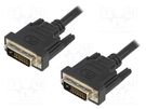 Cable; dual link; DVI-D (24+1) plug,both sides; 0.5m; black DIGITUS