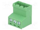 Pluggable terminal block; 5mm; ways: 3; straight; plug; male; green DEGSON ELECTRONICS