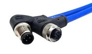 CBL ASSY, 4P R/A M12 PLUG-R/A RCPT/10M