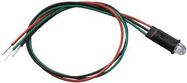 INDICATOR, LED PANEL MOUNT, 5MM, RED/GREEN