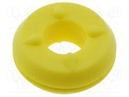 Grommet; Ømount.hole: 8mm; yellow; Panel thick: max.0.8mm; H: 4.1mm FIX&FASTEN