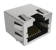RJ45 CONN, R/A JACK, 8P8C, 1PORT, TH