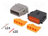 Connector: automotive; DTM; for cable; PIN: 2x12; crimped; EEC DEUTSCH
