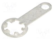 Tip: solder lug ring; 0.45mm; M4; Ø: 4.4mm; soldering; screw; brass KEYSTONE