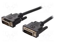 Cable; DVI-D (24+1) plug,both sides; 1m; black; dual link DIGITUS