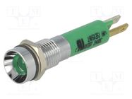 Indicator: LED; recessed; green; 24VDC; Ø8mm; IP67; metal,plastic CML INNOVATIVE TECHNOLOGIES