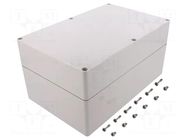 Enclosure: multipurpose; X: 160mm; Y: 250mm; Z: 125mm; EURONORD; grey FIBOX