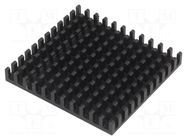 Heatsink: extruded; black; L: 42.5mm; W: 45mm; H: 6mm; aluminium FISCHER ELEKTRONIK