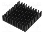 Heatsink: extruded; black; L: 40mm; W: 40mm; H: 10mm; aluminium FISCHER ELEKTRONIK