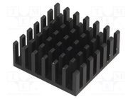 Heatsink: extruded; black; L: 25mm; W: 25mm; H: 10mm; aluminium FISCHER ELEKTRONIK