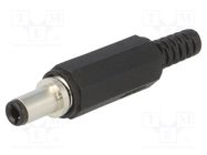 Connector: DC supply; plug; female; 5.5/2.5mm; with strain relief LUMBERG