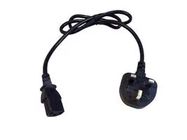 CABLE, UK PLUG-IEC C13, 10A,2M, BLK