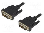 Cable; DVI-D (24+1) plug,both sides; 2m; black; dual link DIGITUS