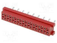 Wire-board; socket; female; PIN: 18; THT; on PCBs; 30V; 1A; -40÷105°C Amphenol Communications Solutions