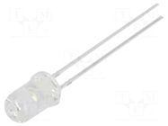 LED; white cold; 5mm; 5800÷7000(typ)-8400mcd; 30°; Front: convex OPTOSUPPLY