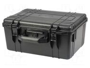 Case; tool case; black; ABS; 420x300x190mm; IP67 NEWBRAND