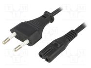 Cable; 2x0.75mm2; CEE 7/16 (C) plug,IEC C7 female; PVC; 1.5m ESPE