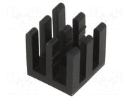 Heatsink: extruded; black; L: 10mm; W: 10mm; H: 10mm; aluminium FISCHER ELEKTRONIK