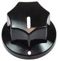KNOB, SKIRTED SHAFT, ABS, 6.35MM