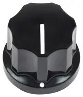 KNOB, SKIRTED SHAFT, ABS, 6.35MM