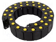 Cable chain; MEDIUM; Bend.rad: 120mm; L: 990mm; Int.height: 18mm BREVETTI