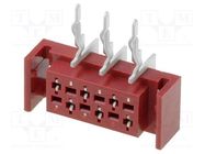 Wire-board; socket; female; PIN: 6; THT; on PCBs; 30V; 1A; -40÷105°C Amphenol Communications Solutions