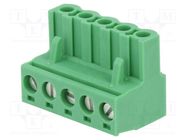 Pluggable terminal block; 5.08mm; ways: 5; straight; plug; female PHOENIX CONTACT