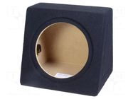 Car loudspeaker enclosure; MDF; black; 250mm; Grooving: 272mm BASSER