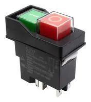 PB SW, DPST-NO-DM, 20A, 250VAC, PANEL