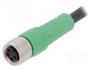 Connection lead; M8; PIN: 4; straight; 3m; plug; 30VAC; 4A; -25÷90°C PHOENIX CONTACT
