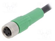 Connection lead; M8; PIN: 4; straight; 3m; plug; 30VAC; 4A; SAC; PUR PHOENIX CONTACT