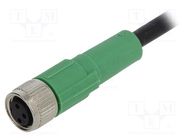 Connection lead; M8; PIN: 3; straight; 1.5m; plug; 250VAC; 4A; PVC PHOENIX CONTACT