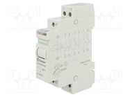 Relay: installation; bistable,impulse; NO x2; Ucoil: 230VAC; 16A FINDER