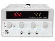 Power supply: laboratory; single-channel,linear; 0÷30VDC; 0÷10A TWINTEX