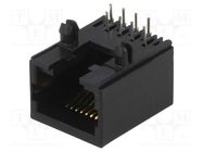 Socket; RJ45; PIN: 8; Layout: 8p8c; on PCBs; THT; angled 90° KEYSTONE